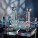 Crystal Candlesticks 12.5x7 cm with Hebrew Candle Lightning