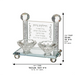 Crystal Candlesticks 12.5x7 cm with Hebrew Candle Lightning