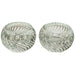 Pair of Glass Candlesticks - 5 cm