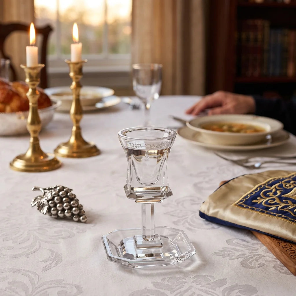 Crystal Kiddush Cup 16 cm Contain 100ml // 3.4oz