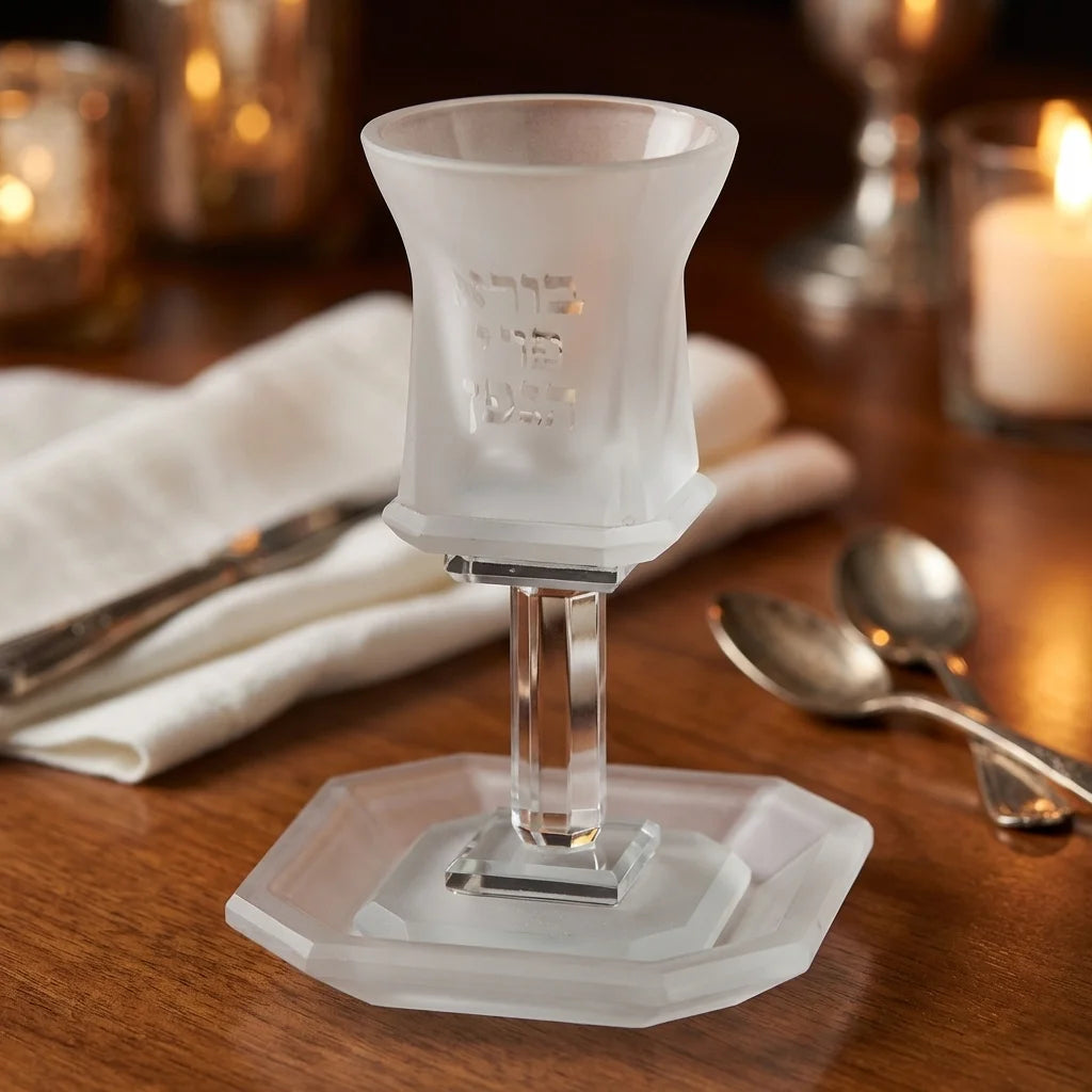 Crystal Kiddush Cup 16 cm Contain 100ml // 3.4oz