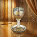Crystal Kiddush Cup 16 cm with Stones - Gold