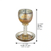 Crystal Kiddush Cup 16 cm with Stones - Gold