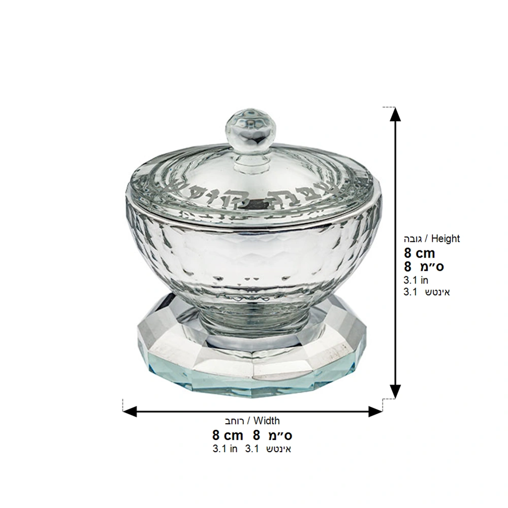 Crystal Salt & Pepper Holders 7 cm - Silver