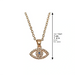 Metal Necklace- "Golden Rose" "Eye" with Stones 1 cm