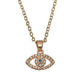 Metal Necklace- "Golden Rose" "Eye" with Stones 1 cm