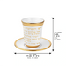 Ceramic Kiddush Cup 9 cm with Saucer