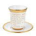 Ceramic Kiddush Cup 9 cm with Saucer