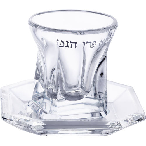 Crystal Kiddush Cup Without Leg 9 cm Contain 100ml // 3.4oz