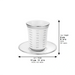 Ceramic Kiddush Cup 9 cm with Saucer