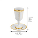 Ceramic Kiddush Cup 15 cm with Saucer