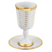 Ceramic Kiddush Cup 15 cm with Saucer