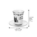 Ceramic Kiddush Cup 9 cm with Saucer