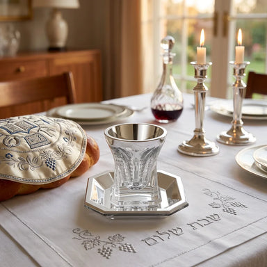 Crystal Kiddush Cup Without Leg 9 cm Contain 100ml // 3.4oz