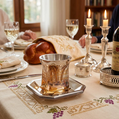 Crystal Kiddush Cup Without Leg 9 cm Contain 100ml // 3.4oz