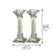 Crystal Candlesticks 16.5 cm with Metal Plaque- Ornaments