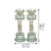 Crystal Candlesticks 19.5 cm with Metal Plaque- Ornaments