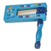 Elegant Grogger 16x14 cm- - Blue Background, Blue Handle - Molticolored "Happy Purim" Design