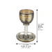 Crystal Kiddush Cup 16 cm with Stones- Blessing - Gold, Black