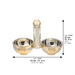 Crystal Salt & Pepper Holders 10*14 cm with White Glass Chips - with Stones