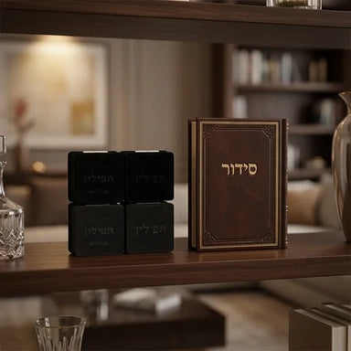 Mixed Diplay Stand (12) Velvet Binding Tefillin 7.5 cm Mirror
