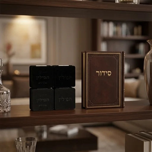 Mixed Diplay Stand (12) Velvet Binding Tefillin 7.5 cm Mirror