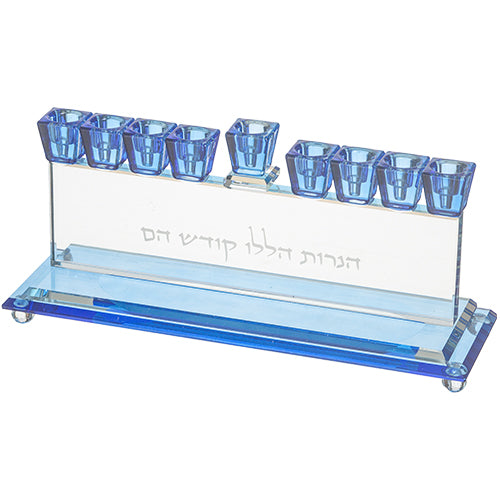 Elegant Crystal Menorah 13cm