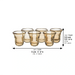 Crystal Liquer Set with 6 Cups - 6 cm - Gold