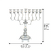 Elegant Silver Plated "Diamond" Menorah 36 cm