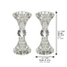 Pair of Crystal Elegant Candlesticks 13 cm