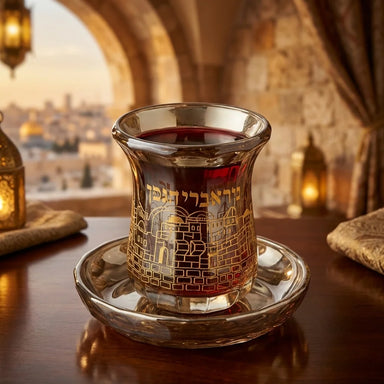 Crystal Kiddush Cup Without Leg 9 cm Contain 100ml // 3.4oz