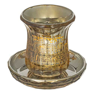 Crystal Kiddush Cup Without Leg 9 cm Contain 100ml // 3.4oz