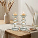 Pair of Crystal Elegant Candlesticks 15.5 cm