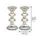 Pair of Crystal Elegant Candlesticks 15.5 cm