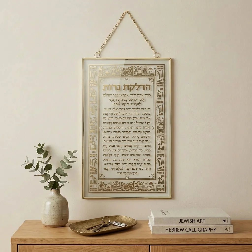 Glass Candle Lighting Blessing 13*21 cm