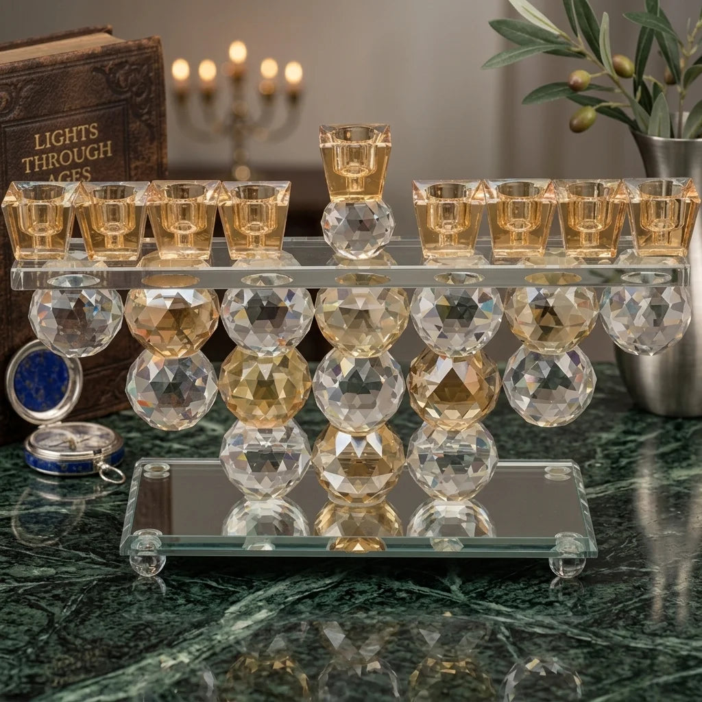 Crystal Elegant Menorah 19*33 cm