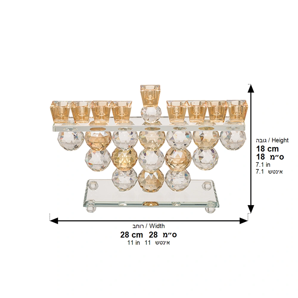 Crystal Elegant Menorah 19*33 cm