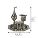 Elegant Nickel Havdalah Set 4 pcs - Jerusalem Theme