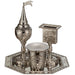 Elegant Nickel Havdalah Set 4 pcs - Jerusalem Theme
