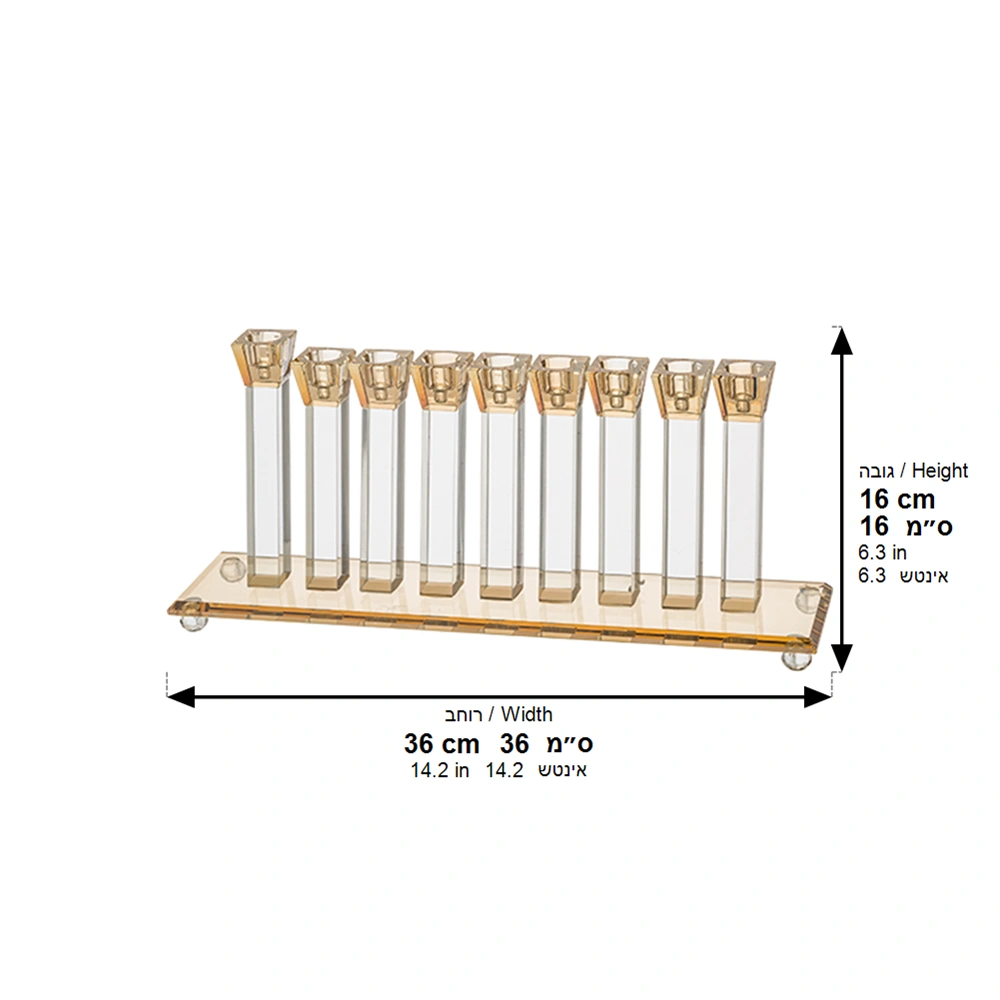 Elegant Crystal Menorah 16*39 cm