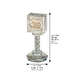Crystal Havdalah Candle Holder 13 cm with Plaque