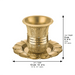 Gln Kiddush Cup 8.5 cm with Saucer Filigree with Checkered Design Contain 120ml // 3.4oz - Gold