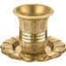 Gln Kiddush Cup 8.5 cm with Saucer Filigree with Checkered Design Contain 120ml // 3.4oz - Gold