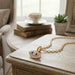 Metal Necklace- Golden 45 cm - with Stones