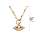 Metal Necklace- Golden 45 cm - with Stones