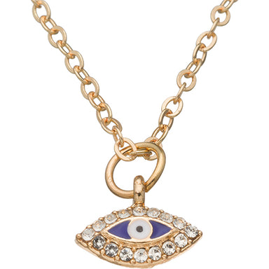 Metal Necklace- Golden 45 cm - with Stones