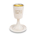 Polymer Kiddush Cup 15 cm with stem & Saucer