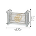 Crystal Napkin Holder with Metal Plate 10*17 cm