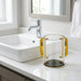 Lucite Clear Washing Cup 11 cm - Black Marble