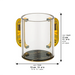 Lucite Clear Washing Cup 11 cm - Black Marble